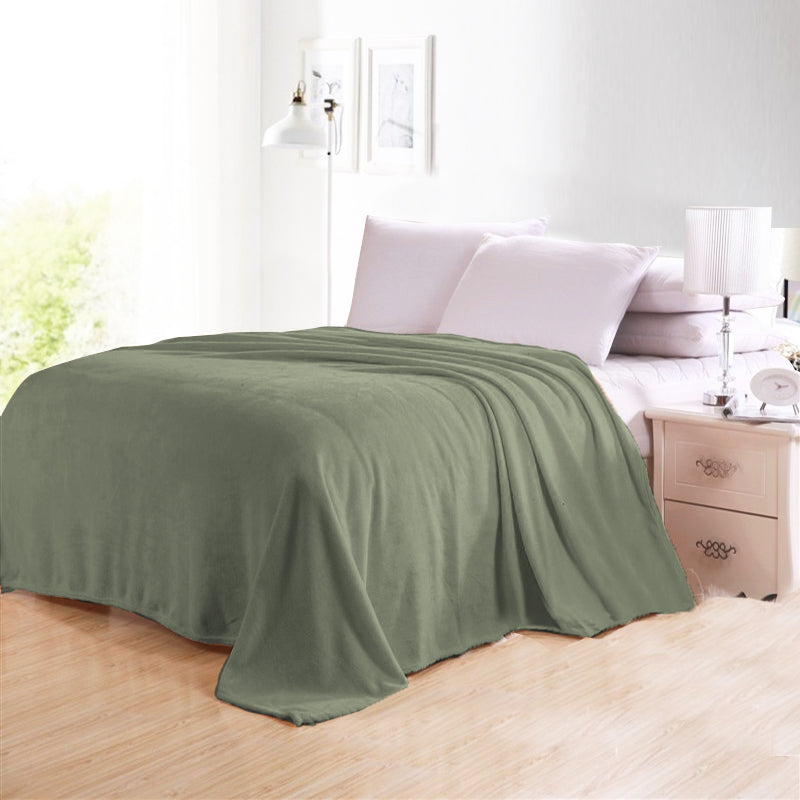 Plain Coral Fleece Blanket B2021