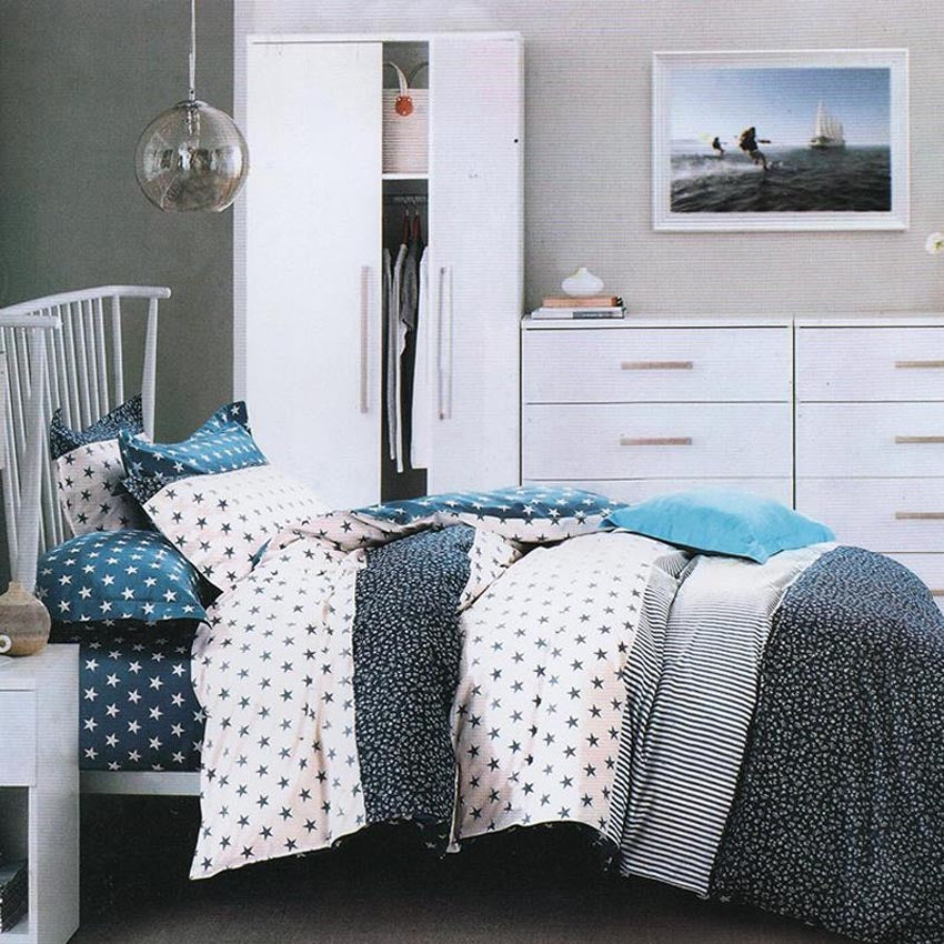Printed Bed sheet DF Series 3in1 Bedding Set ( 2 pillowcases and 1 fitted Sheet ) DF23