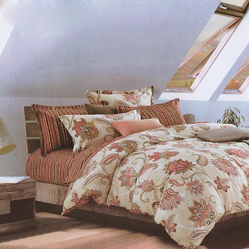Printed Bed sheet DF Series 3in1 Bedding Set ( 2 pillowcases and 1 fitted Sheet ) DF5