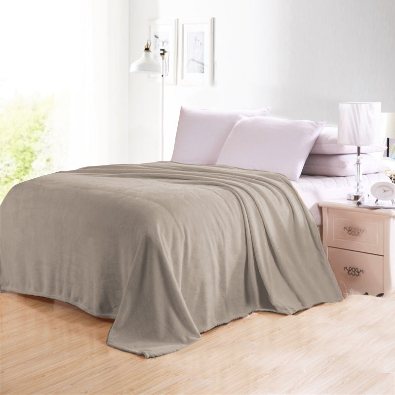 Plain Coral Fleece Blanket B2021