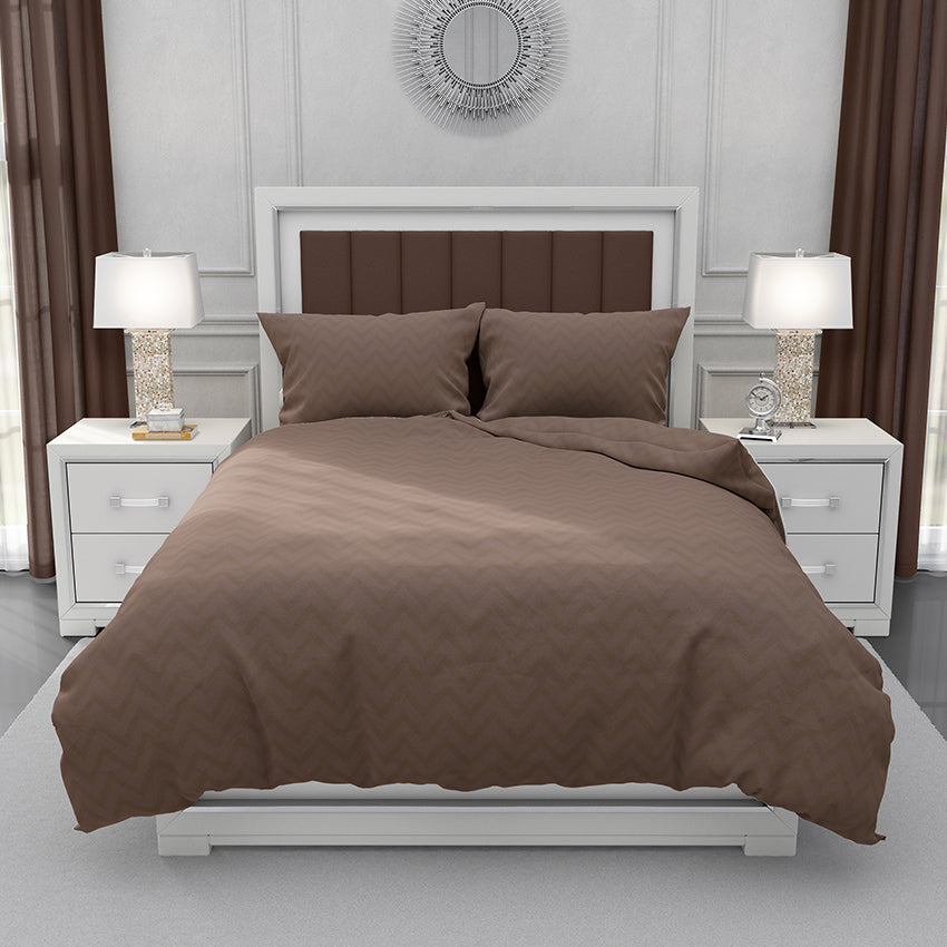 4in1 Plain Stripes Bedsheet ( 2 pillowcases, 1 Fitted Sheet, 1 Quilt cover )