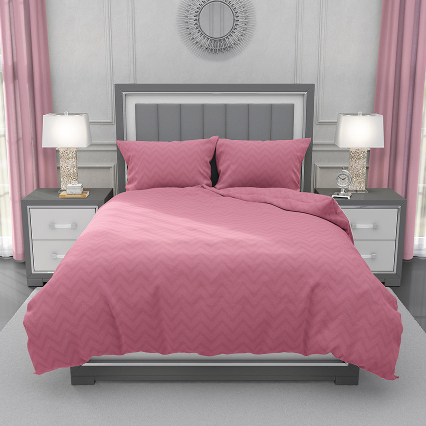 4in1 Plain Stripes Bedsheet ( 2 pillowcases, 1 Fitted Sheet, 1 Quilt cover )