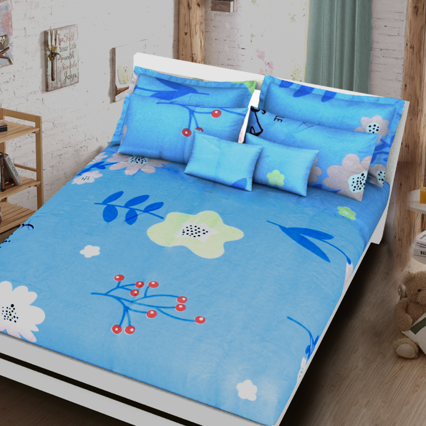 Printed Bed sheet NQ Series 3in1 Bedding Set ( 2 pillowcases and 1 fitted Sheet ) NQ201