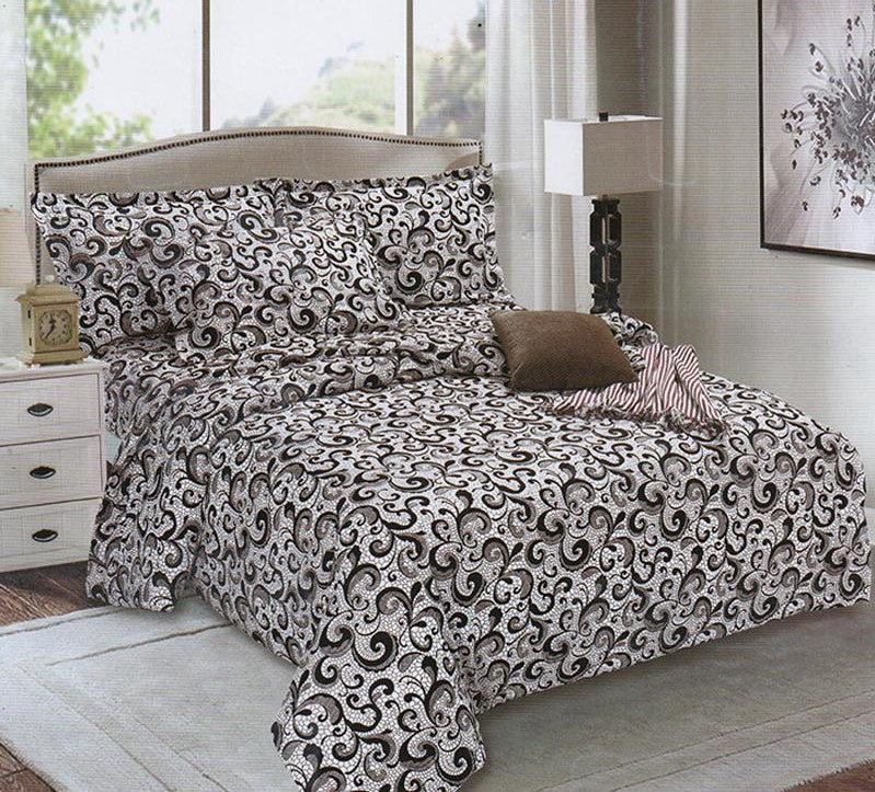 Printed Bed sheet DF Series 3in1 Bedding Set ( 2 pillowcases and 1 fitted Sheet ) DF74