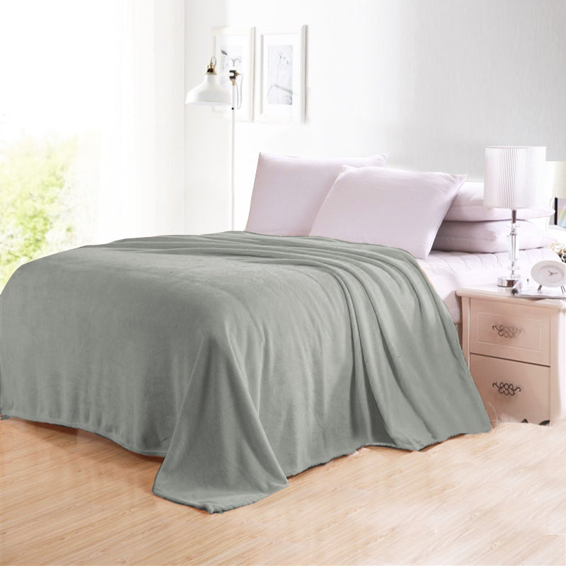 Plain Coral Fleece Blanket B2021
