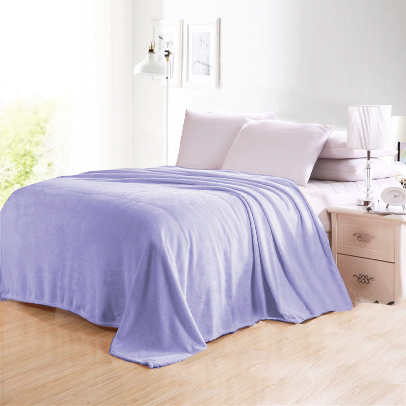 Plain Coral Fleece Blanket B2021