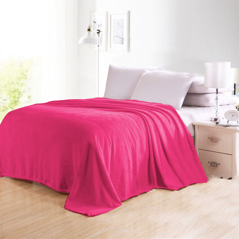 Plain Coral Fleece Blanket B2021