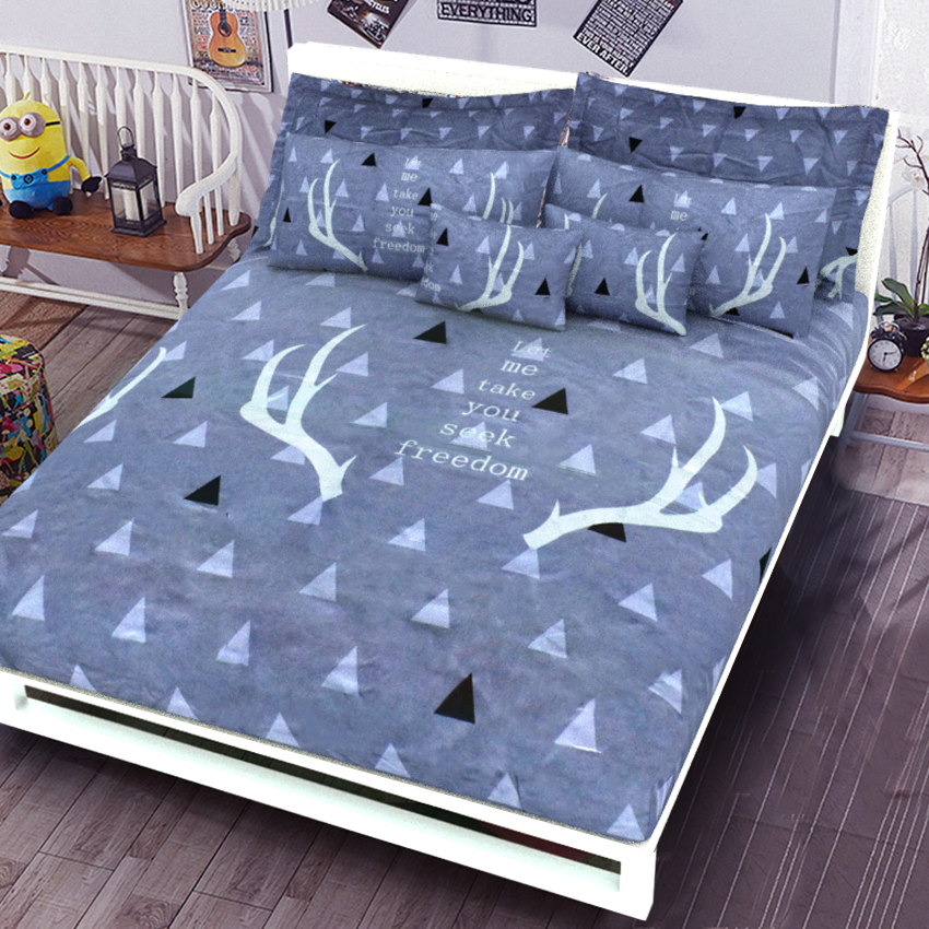 Printed Bed sheet DF Series 3in1 Bedding Set ( 2 pillowcases and 1 fitted Sheet ) DF280