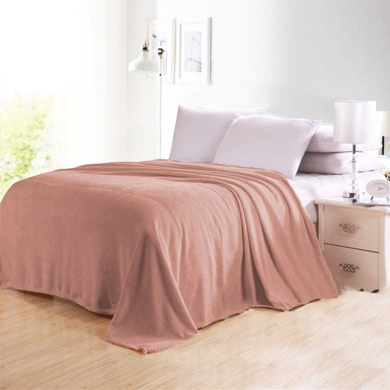 Plain Coral Fleece Blanket B2021