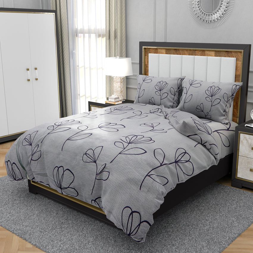 Printed Bed sheet DF Series 3in1 Bedding Set ( 2 pillowcases and 1 fitted Sheet ) DF114