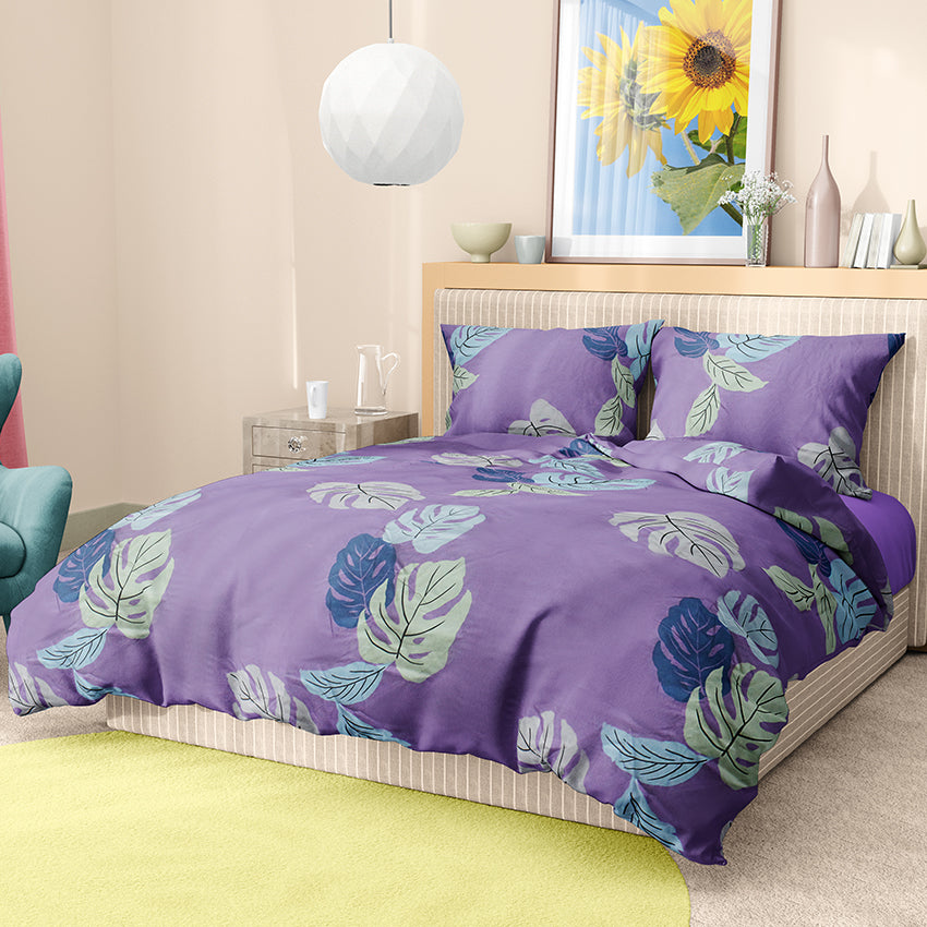 Printed Bed sheet NQ Series 3in1 Bedding Set ( 2 pillowcases and 1 fitted Sheet ) NQ407
