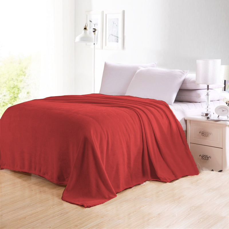 Plain Coral Fleece Blanket B2021