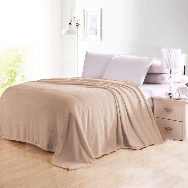 Plain Coral Fleece Blanket B2021