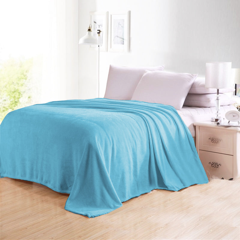 Plain Coral Fleece Blanket B2021