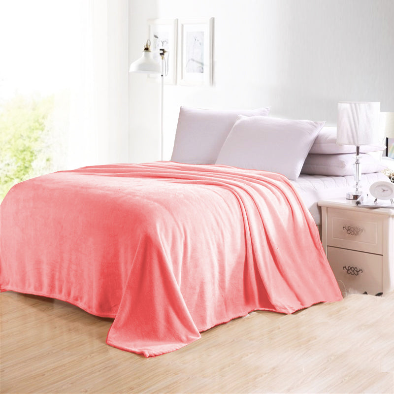 Plain Coral Fleece Blanket B2021