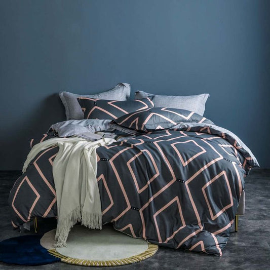 Printed Bed sheet DF Series 3in1 Bedding Set ( 2 pillowcases and 1 fitted Sheet ) DF284