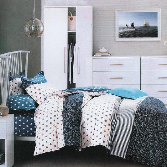 Printed Bed sheet DF Series 3in1 Bedding Set ( 2 pillowcases and 1 fitted Sheet ) DF23