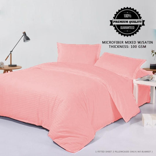 3 in1 Bed sheet SEStripes Series (2 Pillowcases 1 Fitted Sheet) SEStripes-43