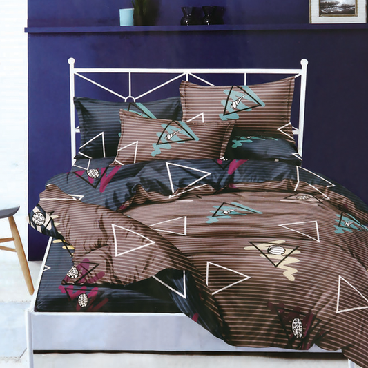 Printed Bed sheet DF Series 3in1 Bedding Set ( 2 pillowcases and 1 fitted Sheet ) DF215