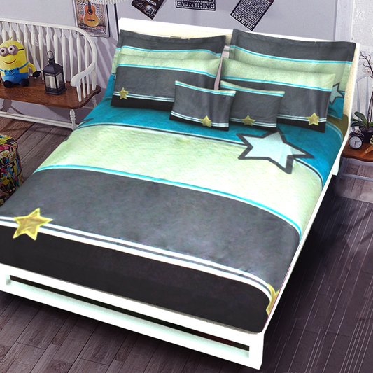Printed Bed sheet NQ Series 3in1 Bedding Set ( 2 pillowcases and 1 fitted Sheet ) NQ63