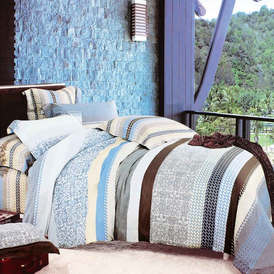 Printed Bed sheet DF Series 3in1 Bedding Set ( 2 pillowcases and 1 fitted Sheet ) DF079