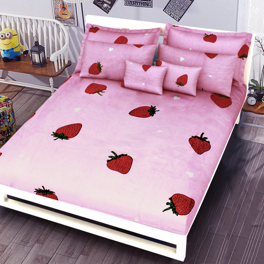 Printed Bed sheet NQ Series 3in1 Bedding Set ( 2 pillowcases and 1 fitted Sheet ) NQ54