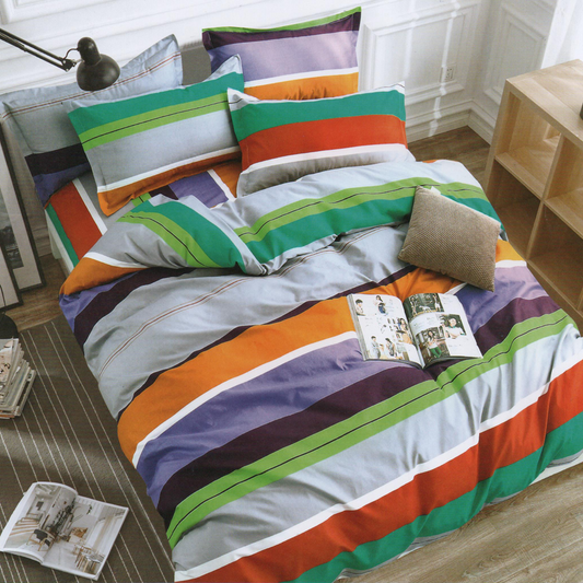 Printed Bed sheet DF Series 3in1 Bedding Set ( 2 pillowcases and 1 fitted Sheet ) DF93