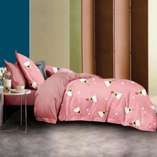 Printed Bed sheet NQ Series 3in1 Bedding Set ( 2 pillowcases and 1 fitted Sheet ) NQ404