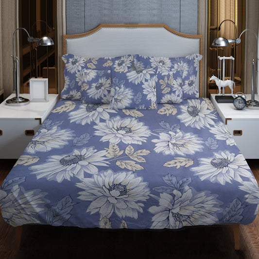 Printed Bed sheet NQ Series 3in1 Bedding Set ( 2 pillowcases and 1 fitted Sheet ) NQ519