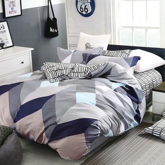 Printed Bed sheet DF Series 3in1 Bedding Set ( 2 pillowcases and 1 fitted Sheet ) DF157