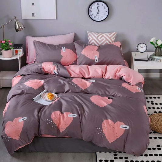 Printed Bed sheet DF Series 3in1 Bedding Set ( 2 pillowcases and 1 fitted Sheet ) DF612