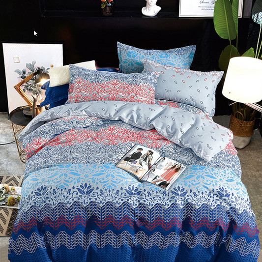 Printed Bed sheet DF Series 3in1 Bedding Set ( 2 pillowcases and 1 fitted Sheet ) DF228