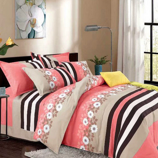 Printed Bed sheet DF Series 3in1 Bedding Set ( 2 pillowcases and 1 fitted Sheet ) DF127