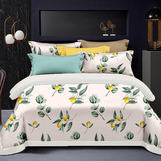 Printed Bed sheet NQ Series 3in1 Bedding Set ( 2 pillowcases and 1 fitted Sheet ) NQ381
