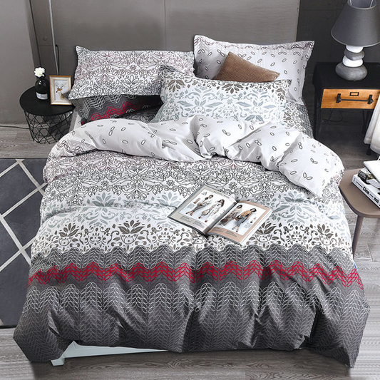 Printed Bed sheet DF Series 3in1 Bedding Set ( 2 pillowcases and 1 fitted Sheet ) DF229