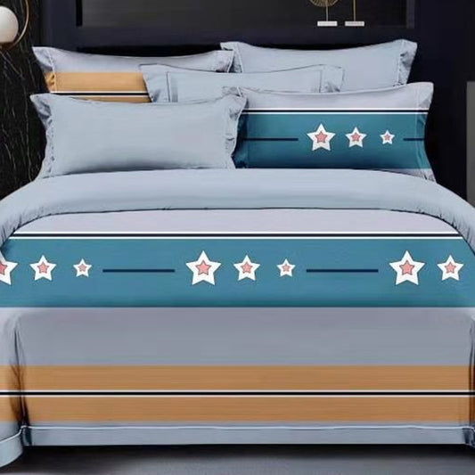 Printed Bed sheet NQ Series 3in1 Bedding Set ( 2 pillowcases and 1 fitted Sheet ) NQ372