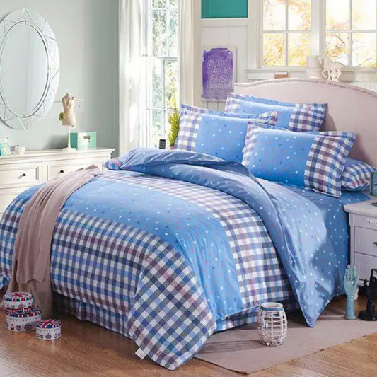Printed Bed sheet DF Series 3in1 Bedding Set ( 2 pillowcases and 1 fitted Sheet ) DF615