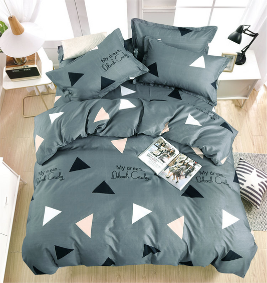 Printed Bed sheet DF Series 3in1 Bedding Set ( 2 pillowcases and 1 fitted Sheet ) DF2150