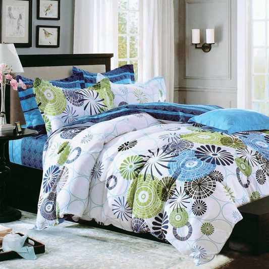 Printed Bed sheet DF Series 3in1 Bedding Set ( 2 pillowcases and 1 fitted Sheet ) DF092