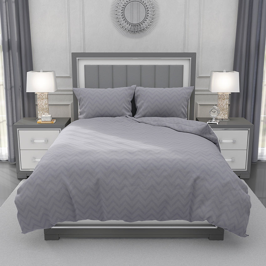 4in1 Plain Stripes Bedsheet ( 2 pillowcases, 1 Fitted Sheet, 1 Quilt cover )