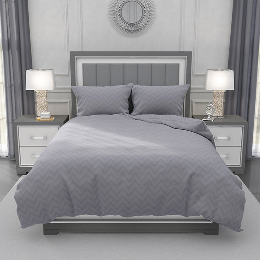 4in1 Plain Stripes Bedsheet ( 2 pillowcases, 1 Fitted Sheet, 1 Quilt cover )