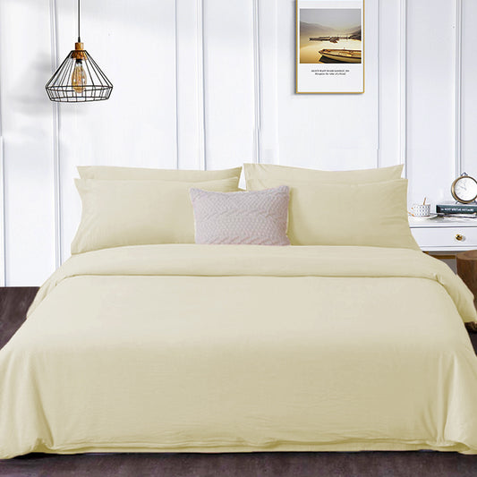 4in1 Plain Bedsheet ( 2 pillowcases, 1 Fitted Sheet, 1 Quilt cover )