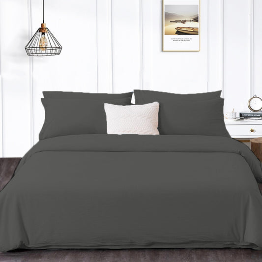 4in1 Plain Bedsheet ( 2 pillowcases, 1 Fitted Sheet, 1 Quilt cover )