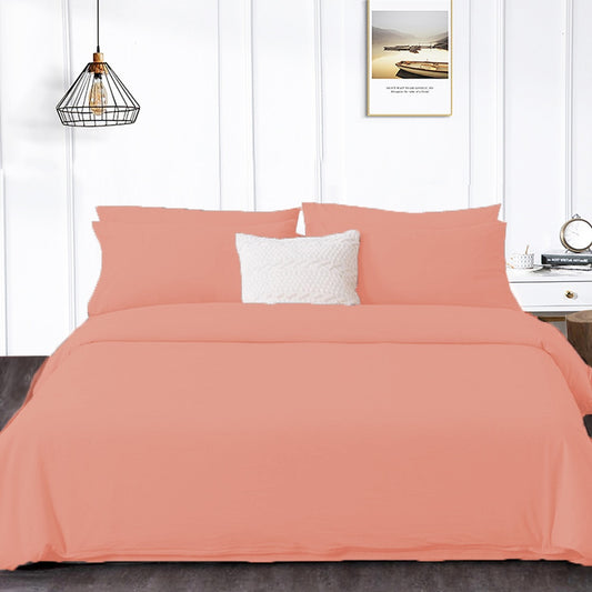 4in1 Plain Bedsheet ( 2 pillowcases, 1 Fitted Sheet, 1 Quilt cover )