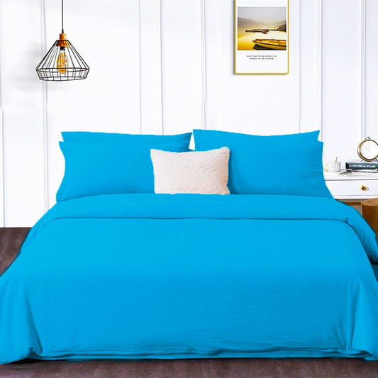 4in1 Plain Bedsheet ( 2 pillowcases, 1 Fitted Sheet, 1 Quilt cover )