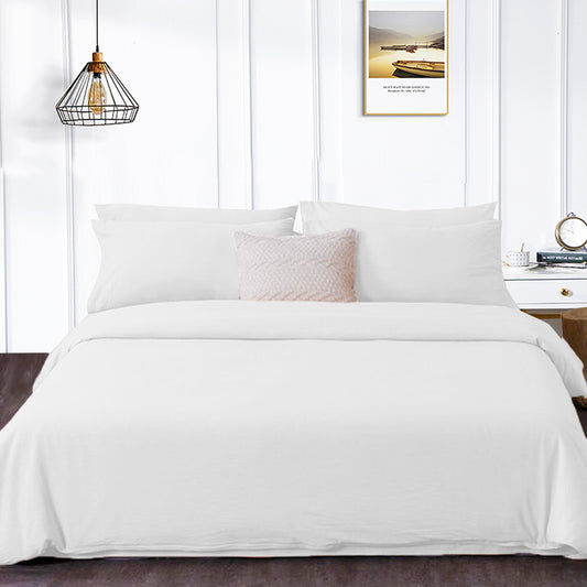 4in1 Plain Bedsheet ( 2 pillowcases, 1 Fitted Sheet, 1 Quilt cover )