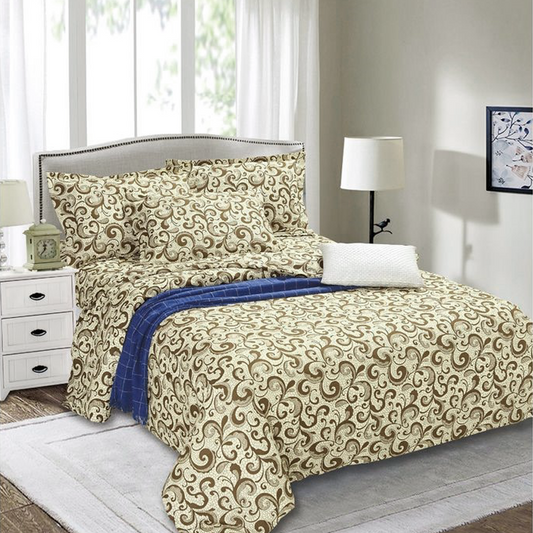 Printed Bed sheet DF Series 3in1 Bedding Set ( 2 pillowcases and 1 fitted Sheet ) DF180