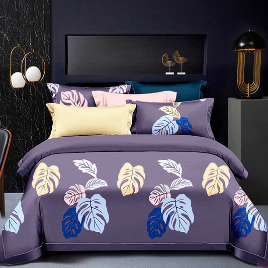 Printed Bed sheet NQ Series 3in1 Bedding Set ( 2 pillowcases and 1 fitted Sheet ) NQ406