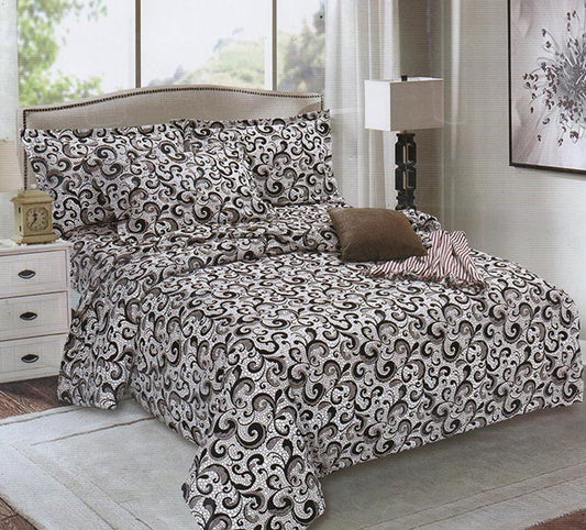 Printed Bed sheet DF Series 3in1 Bedding Set ( 2 pillowcases and 1 fitted Sheet ) DF74