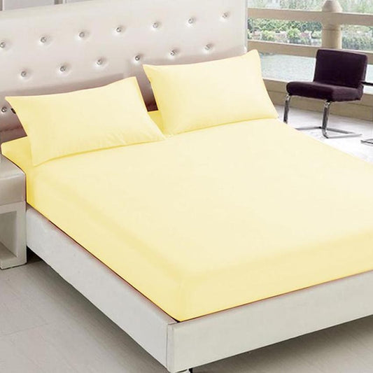 3 in 1 Premium Quality SE Series Plain Bed Sheet Set (1 Fitted Sheet and Free 2 Pillowcases) SE-24